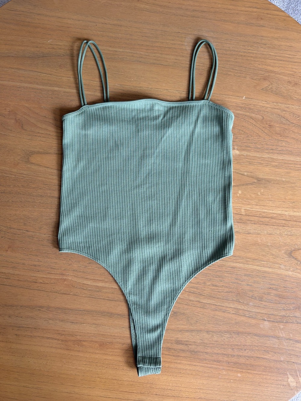 H&M Women’s Ribbed Double-Strap Bodysuit